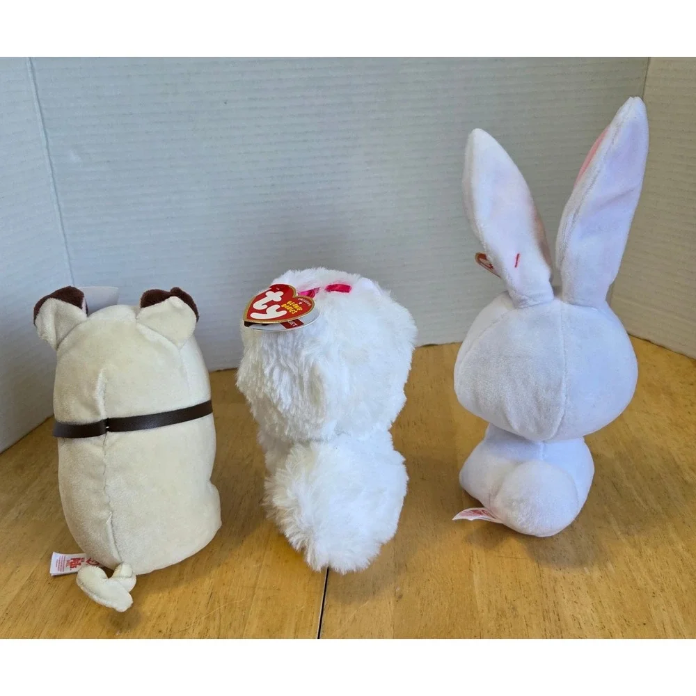 Ty Lot of 3 The Secret Life of Pets Plush Stuffed Animal Toy Mel Gidget Snowball